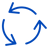 End-to-end traceability icon: end to end